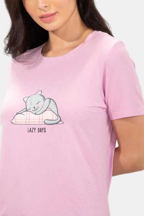 Amante Scoop Neck Sleep Tee - Lazy Days Print — image 4